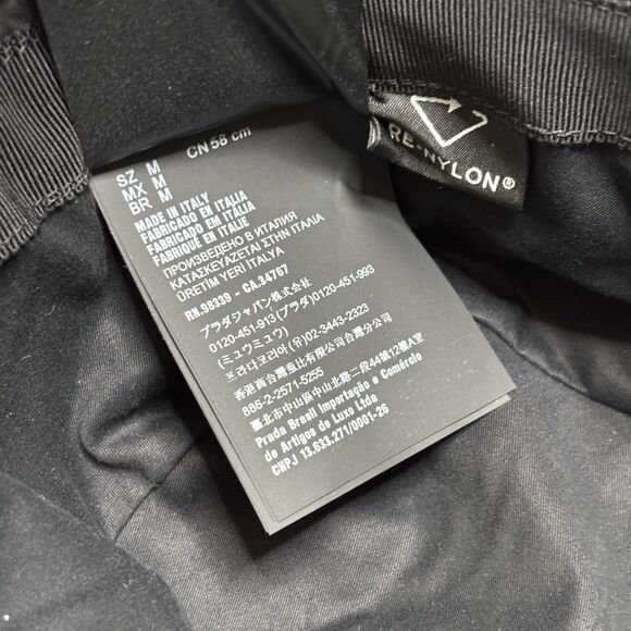Prada Re-Nylon Logo Bucket Hat Black main image 7
